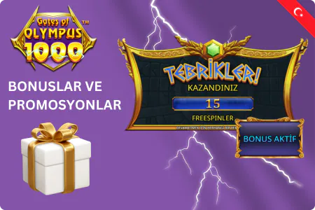 Oyuncular için Bonuslar ve Promosyonlar Gates of Olympus 1000